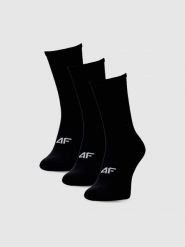 4F Skarpety casual za kostkę (3-pack) damskie - czarne 39-42. Czarne skarpetki damskie 4F, bez wzorów, z bawełny. Za 54.99 zł.