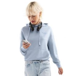 Bluza dresowa z kapturem Lifestyle damska SIROKO Splash-W. Niebieskie bluzy damskie SIROKO, xl, bez wzorów, z bawełny, z kapturem. Za 191.00 zł.