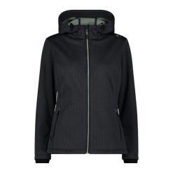 Damska kurtka turystyczna z kapturem CMP. Brązowe kurtki sportowe damskie CMP, l, bez wzorów, z softshellu, z kapturem. Za 386.25 zł.