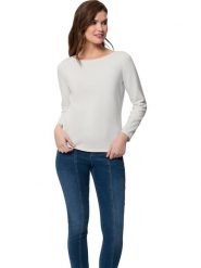 Heine Sweter w kolorze białym rozmiar: 36. Białe swetry klasyczne damskie Heine, z bawełny, bez kołnierzyka. Za 78.95 zł.