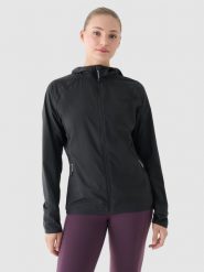 4F Kurtka do biegania Ultralight damska - szara L. Szare kurtki sportowe damskie 4F, l, bez wzorów, z materiału, z kapturem. Za 269.99 zł.