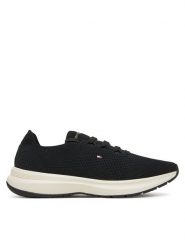 Tommy Hilfiger Sneakersy FW0FW08813 Czarny. Czarne obuwie sportowe damskie Tommy Hilfiger, z materiału, bez zapięcia. Za 259.99 zł.