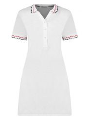 Geographical Norway Sukienka polo "Jamaela" w kolorze białym rozmiar: XXL. Białe sukienki damskie Geographical Norway, bez wzorów, bez ramiączek. Za 74.63 zł.