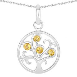 Rafaela Donata Łańcuszek Tree of Life Srebro wysokiej próby Srebrny Naszyjniki 1 ct Damski. Szare naszyjniki damskie Rafaela Donata, z cytrynem, srebrne. Za 299.99 zł.