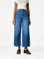 Jeansy wide leg comfort - niebieski. Niebieskie jeansy damskie Reserved. Za 129.99 zł.