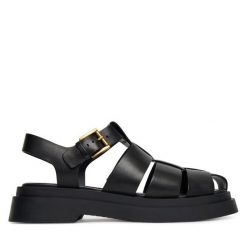Sandały MICHAEL Michael Kors. Czarne sandały damskie MICHAEL Michael Kors, bez wzorów, bez obcasa, na płaskiej podeszwie, bez zapięcia. Za 579.99 zł.