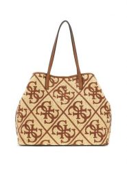 Guess Torebka 182924 Brązowy. Brązowe shopper bag Guess, z aplikacjami, bez dodatków. Za 674.99 zł.