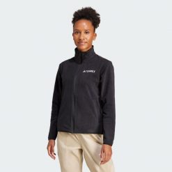 Kurtka Multi Essentials Full-Zip Fleece. Brązowe kurtki damskie Adidas, l, bez wzorów, z materiału, bez kaptura. Za 219.00 zł.