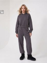 Bluza oversize z bawełną - szary. Szare bluzy damskie Sinsay, l, bez wzorów, z bawełny, bez kaptura. Za 49.99 zł.