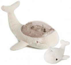 Przytulanka,przytulanka z projektorem,z lampką nocną Cloud b Tranquil Whale Wieloryb Zestaw Lampka i Grzechotka biały. Białe przytulanki i maskotki Cloud B. Za 201.00 zł.