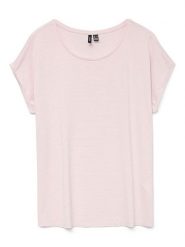 Vero Moda Koszulka w kolorze jasnoróżowym rozmiar: S. Różowe bluzki damskie Vero Moda, s, bez wzorów, z wiskozy, bez kołnierzyka, bez ramiączek. Za 70.45 zł.