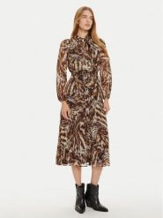 Liu Jo Sukienka koszulowa WF4373 T4184 Brązowy Regular Fit. Brązowe sukienki damskie Liu Jo, bez wzorów, z syntetyku, bez ramiączek. Za 599.99 zł.