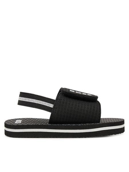 BOSS Sandały J52820 M Czarny. Czarne sandały chłopięce Boss, z materiału, bez zapięcia. Za 107.99 zł.