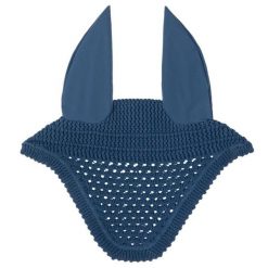 Czapka z muchą dla koni QHP Salerno. Niebieskie czapki damskie QHP, bez wzorów. Za 156.50 zł.