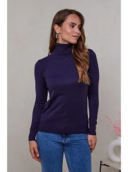 Soft Cashmere Golf w kolorze granatowym rozmiar: 38/40. Niebieskie golfy damskie Soft Cashmere, bez wzorów, z kaszmiru, bez ramiączek. Za 100.99 zł.