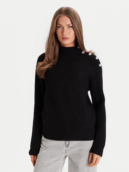 Morgan Golf 232-MSTORI Czarny Regular Fit. Czarne golfy damskie Morgan, xl, bez wzorów, z syntetyku, bez ramiączek. Za 189.99 zł.