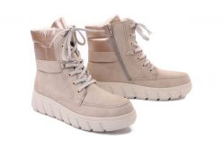 RIEKER Y3503-62 beige, trzewiki damskie. Brązowe śniegowce damskie Rieker. Za 389.90 zł.