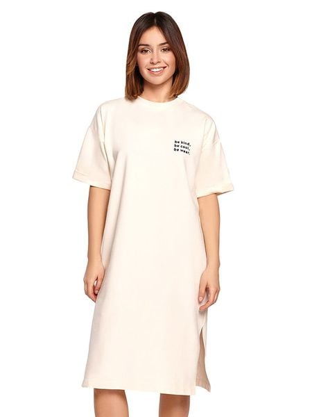 Be Wear Sukienka w kolorze kremowym rozmiar: M. Brązowe sukienki damskie Be Wear, bez wzorów, bez ramiączek. Za 132.05 zł.