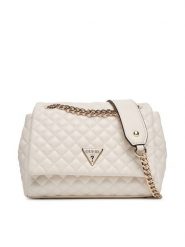 Guess Torebka Everlee HWQG86 79210 Biały. Białe torebki wieczorowe damskie Guess, z aplikacjami, ze skóry, bez dodatków. Za 449.99 zł.
