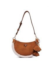 Guess Torebka Katie HWSW22 53180 Brązowy. Brązowe torebki klasyczne damskie Guess, z materiału, bez dodatków. Za 494.99 zł.