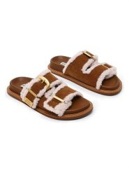 Steve Madden Klapki w kolorze jasnobrązowym rozmiar: 40. Brązowe klapki damskie Steve Madden, bez wzorów, z otwartym noskiem, bez obcasa, bez zapięcia. Za 240.99 zł.