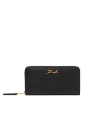 KARL LAGERFELD Portfel A1W32106 Czarny. Czarne portfele damskie KARL LAGERFELD, bez wzorów, ze skóry. Za 649.99 zł.