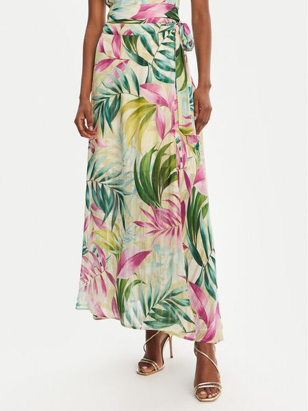 Guess Spódnica midi W5GD66 WH9Z2 Kolorowy Regular Fit. Spódnice damskie Guess, l, z aplikacjami, z syntetyku, midi. Za 229.99 zł.