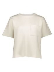 MOSS COPENHAGEN Koszulka "Harissa Ima" w kolorze beżowym rozmiar: L/XL. Brązowe koszulki damskie Moss Copenhagen, l, bez wzorów, z wiskozy, bez kołnierzyka, bez ramiączek. Za 117.73 zł.