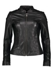 Bugatti Skórzana kurtka w kolorze czarnym rozmiar: 36. Czarne kurtki damskie Bugatti, bez wzorów, ze skóry, bez kaptura. Za 695.99 zł.