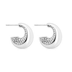 Kolczyki Guess. Szare kolczyki damskie Guess, srebrne. Za 231.99 zł.