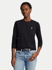 Polo Ralph Lauren Bluzka 211898699003 Czarny Regular Fit. Czarne bluzki damskie Polo Ralph Lauren, s, bez wzorów, z bawełny, bez kołnierzyka, bez ramiączek. Za 219.99 zł.