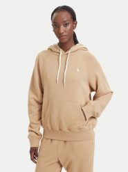 Polo Ralph Lauren Bluza 211971691504 Beżowy ciemny Regular Fit. Brązowe bluzy damskie Polo Ralph Lauren, l, bez wzorów, z bawełny, bez kaptura. Za 859.99 zł.