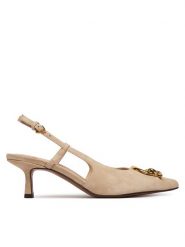 Coccinelle Czółenka C-Me E4 SB2 21 01 01 Beżowy. Brązowe czółenka damskie Coccinelle, bez wzorów, ze skóry, bez obcasa. Za 899.99 zł.