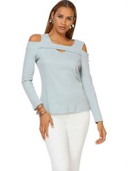 WITT WEIDEN Koszulka w kolorze błękitnym rozmiar: 50. Niebieskie koszulki damskie WITT WEIDEN, bez wzorów, bez kołnierzyka, bez ramiączek. Za 39.99 zł.
