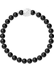 Pearline Bransoletka "Flowers" z agatem rozmiar: onesize. Czarne bransoletki damskie Pearline, srebrne. Za 152.99 zł.