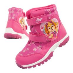 Buty, śniegowce Cerda PW009837 Motyw Psi Patrol różowe. Czerwone kozaki dziewczęce na zimę, bez wzorów, z materiału, bez obcasa, bez zapięcia. Za 312.30 zł.