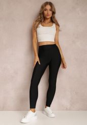 Czarne Legginsy Hyraste. Czarne legginsy damskie Renee, l, z aplikacjami, z dzianiny. Za 49.99 zł.
