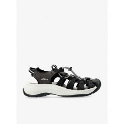 Sandały trekkingowe damskie Keen Astoria West Sandal. Czarne sandały damskie Keen, bez wzorów, bez obcasa, bez zapięcia. Za 399.99 zł.