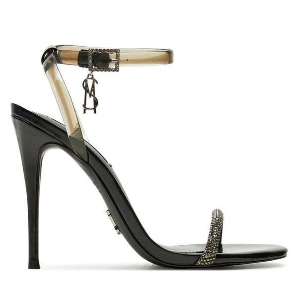 Sandały Steve Madden. Czarne sandały damskie Steve Madden, bez wzorów, bez obcasa, na szpilce, bez zapięcia. Za 359.99 zł.