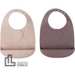 Śliniaki z kieszonką Peekaboo Elphee różowe silikonowe 2 szt. Czerwone śliniaki Done by deer, bez wzorów. Za 109.00 zł.