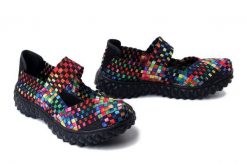 ROCK SPRING Over tutti frutti black, półbuty damskie. Czarne półbuty damskie Rock Spring, na lato, bez wzorów, bez obcasa, bez zapięcia. Za 204.90 zł.