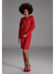 SWING Sukienka w kolorze czerwonym rozmiar: 38. Czerwone sukienki damskie Swing, bez wzorów, bez ramiączek. Za 187.96 zł.