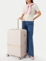 Nine West Walizka duża CEO-NW-L-003-10 Różowy jasny. Czerwone walizki Nine West, bez wzorów, z tworzywa sztucznego, duże. Za 399.99 zł.