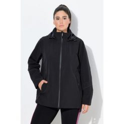 Damskie Kurtka sportowa kaptur wodoodporna dwukierunkowy zamek błyskawiczny. Czarne kurtki sportowe damskie Ulla Popken, plus size, bez wzorów, z elastanu, bez kaptura. Za 739.99 zł.