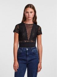 Pieces Body Sicca 17095132 Czarny Slim Fit. Czarne body i gorsety Pieces, bez wzorów, z syntetyku. Za 119.99 zł.