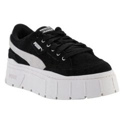 Damskie Skórzane Buty Treningowe Mayze Stack DC5. Białe obuwie trekkingowe damskie Puma, bez zapięcia. Za 637.99 zł.