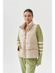 TATUUM Kamizelka puchowa "Trek" w kolorze beżowym rozmiar: XL. Brązowe kamizelki damskie TATUUM, xl, bez wzorów, z puchu, bez kaptura. Za 262.29 zł.