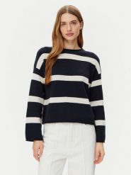 Marc O'Polo Sweter 502 6059 60047 Granatowy Regular Fit. Niebieskie swetry klasyczne damskie Marc O'Polo, xl, z bawełny, bez kołnierzyka. Za 449.99 zł.