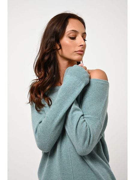 AUTHENTIC CASHMERE Kaszmirowy sweter "Faraut" w kolorze miętowym rozmiar: S. Niebieskie swetry klasyczne damskie AUTHENTIC CASHMERE, s, z kaszmiru, bez kołnierzyka. Za 347.99 zł.