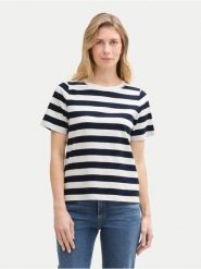 Tom Tailor Bluzka 1045964 Granatowy Regular Fit. Niebieskie bluzki damskie Tom Tailor, m, bez wzorów, z bawełny, bez kołnierzyka, bez ramiączek. Za 79.99 zł.